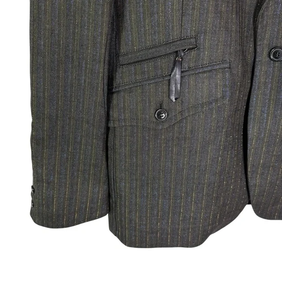 Vintage Diesel Truckistan Blazer Metallic Pinstripe Gorpcore Y2K Brown XXL - Picture 5 of 15